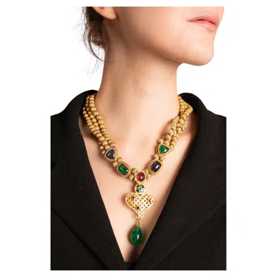 Pre-owned Christian Lacroix Heart Necklace By , Late 1980s�early 1990s In Multiple