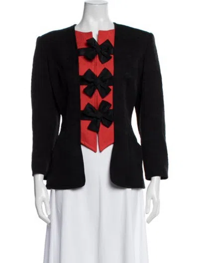 Pre-owned Christian Lacroix Vintage 1992 Blazer In Black/red