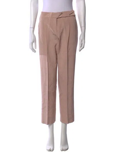 Pre-owned Christian Lacroix Wool Straight Leg Pants In Pink
