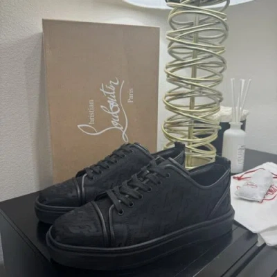 Pre-owned Christian Louboutin Adolon Junior Sneaker Black 45