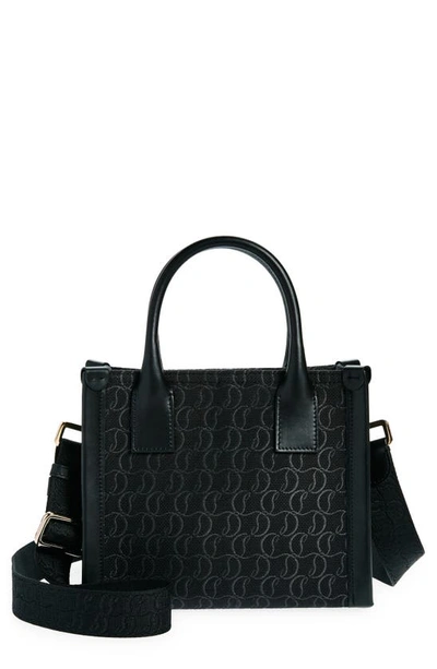 Christian Louboutin By My Side Mini Jacquard Tote In Black