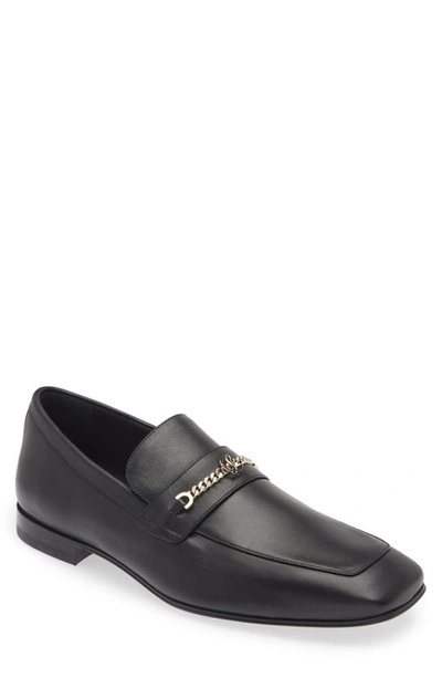 Christian Louboutin Monogram Apron Toe Loafer In Black