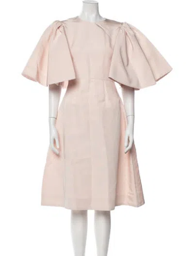 Pre-owned Christian Siriano Crew Neck Knee-length Dress In Pink