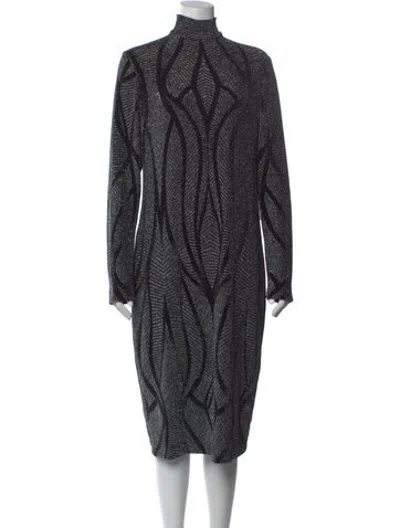 Pre-owned Christian Siriano Patterned Knee-length Dress In Silver