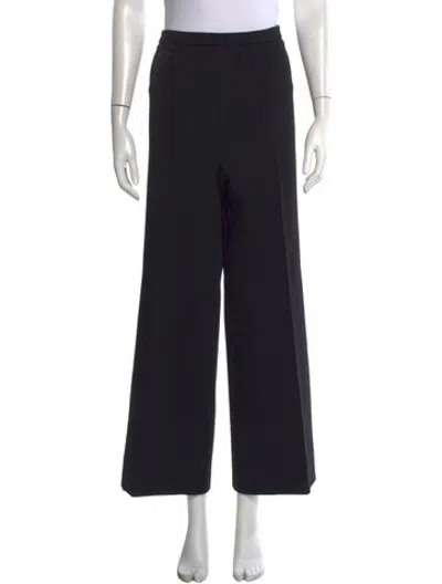 Pre-owned Christian Siriano Wide Leg Pants In Black