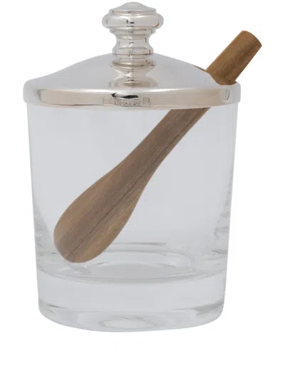 Christofle Albi Jam Pot In Silber