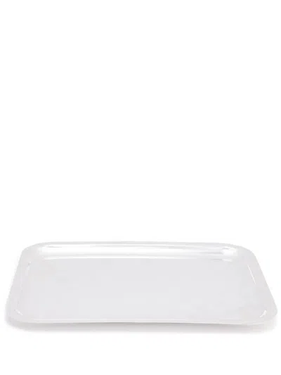 Christofle Albi Silver-plated Rectangular Tray In White