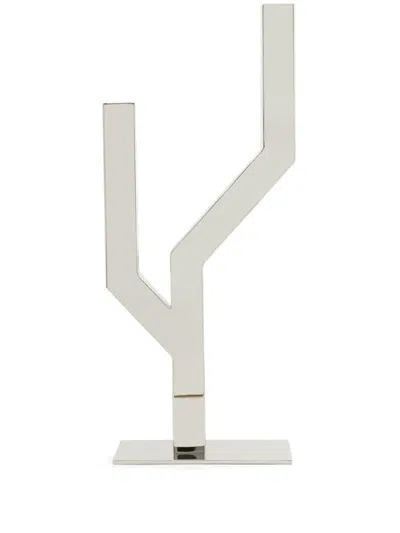 Christofle Arborescence Stainless Steel Candleholder In Silver