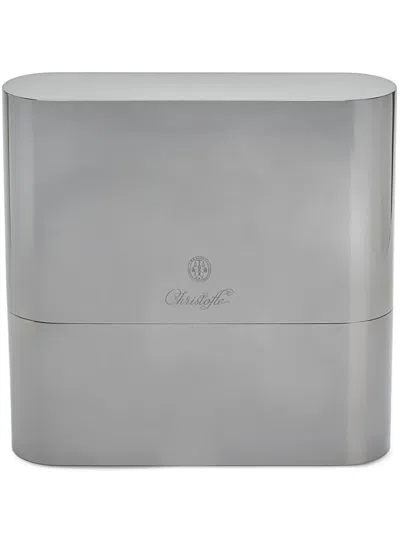 Christofle Concorde Stainless Steel Cutlery Case In Silver