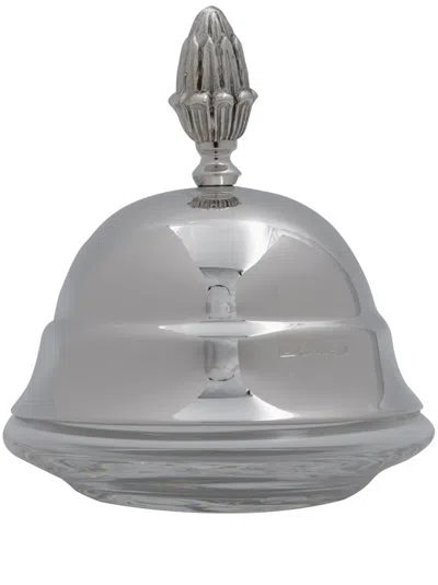 Christofle Malmaison Butter Dish In Silver