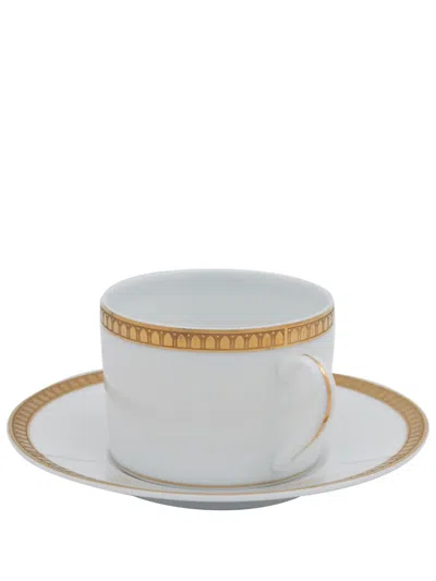 Christofle Malmaison Cup And Saucer In White