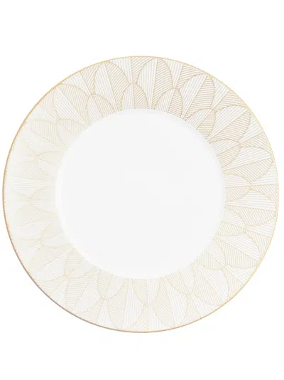 Christofle Malmaison Imperiale Porcelain Dinner Plate In Gold