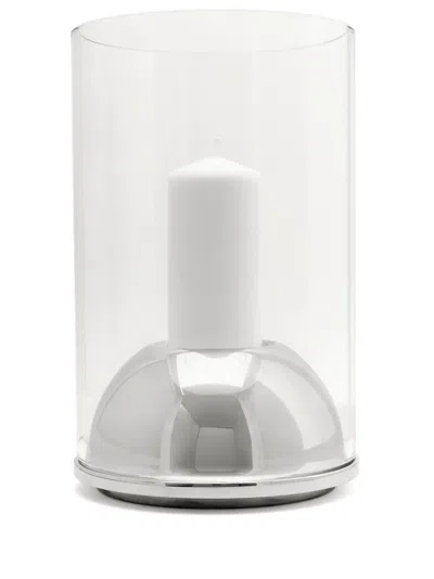Christofle Oh! Hurricane Stainless Steel Candle Holder In Silver