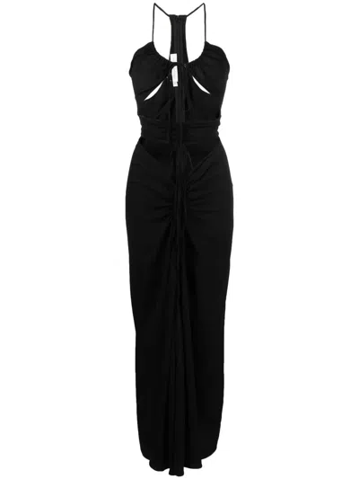 Christopher Esber Cut-out Ruched Midi Dress In Black