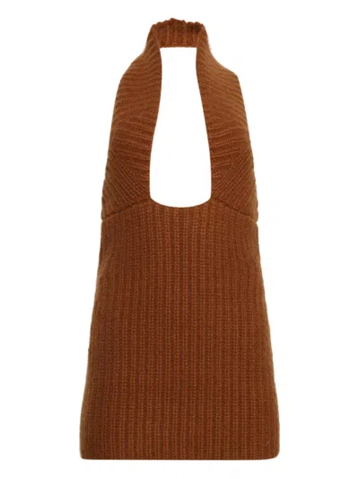 Christopher Esber Lennox Mini Dress In Brown