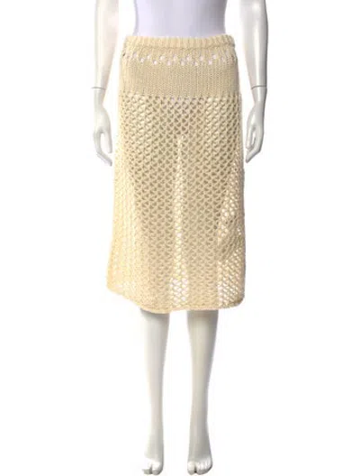 Pre-owned Christopher Esber Patterned Midi Length Skirt In Neutrals