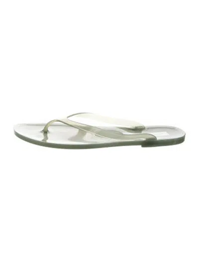 Pre-owned Christopher Esber Rubber Flip Flops In Green