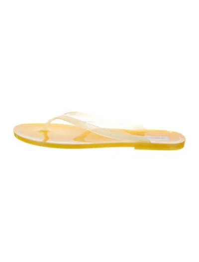 Pre-owned Christopher Esber Rubber Flip Flops In Yellow