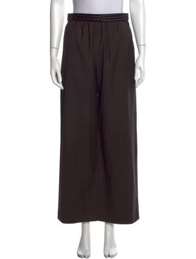 Pre-owned Christopher Esber Wool Wide Leg Pants In Brown