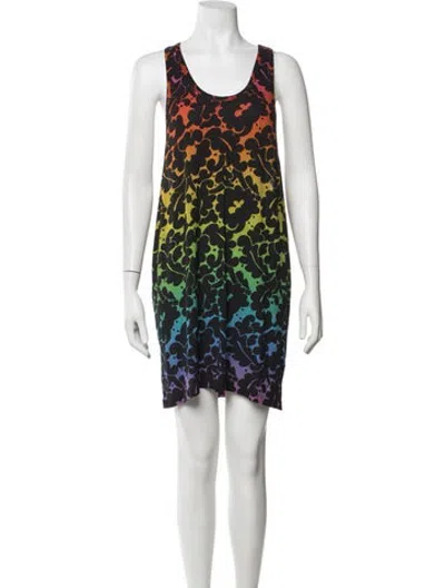 Pre-owned Christopher Kane Floral Print Crew Neck Top In Multicolor
