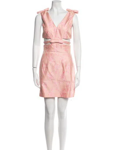 Pre-owned Christopher Kane Silk Mini Dress In Pink