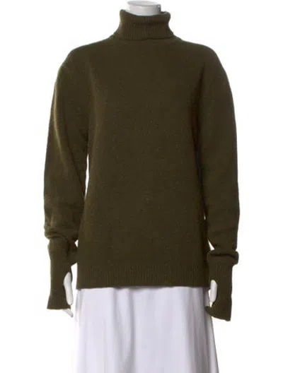 Pre-owned Christopher Kane Virgin Wool Tweed Pattern Sweater In Green