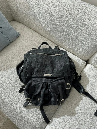 Pre-owned Chrome Hearts Black Patches Backpack
