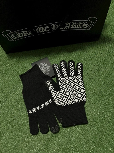 Pre-owned Chrome Hearts Gloves In Black