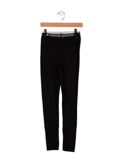 Pre-owned Chrome Hearts Logo Skinny Leg Pants In Black