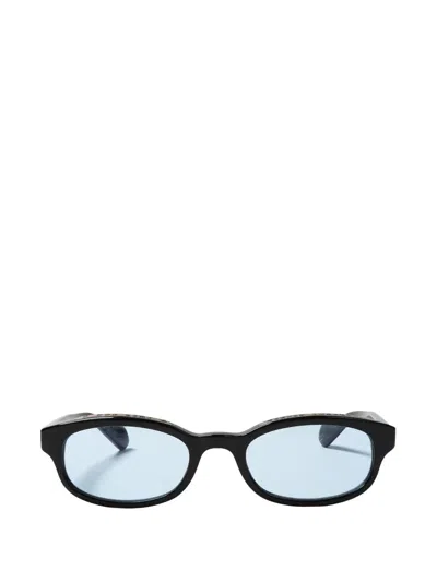 Chrome Hearts Lowrider Oval-frame Sunglasses In Blue