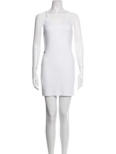 Pre-owned Chrome Hearts Maltese Cross Mini Dress In White