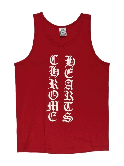 Pre-owned Chrome Hearts X Vintage Chrome Hearts Vintage Logo Spellout Tank Top Red