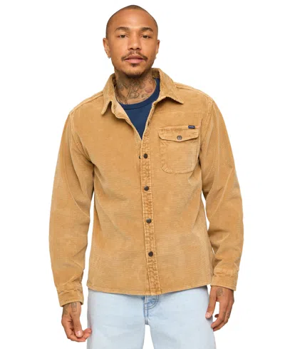 Chubbies Men's The Sandstone Long-sleeve Waffle-cord Shirt In Animal Print