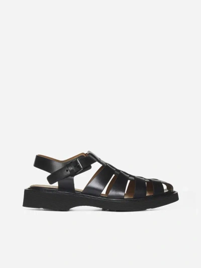 Church's Leather Sandals In Black