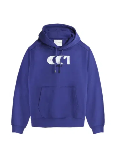 Ciaran Cc1 Logo-print Hoodie In Blue