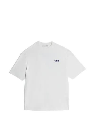 Ciaran Wave-c-print T-shirt In White