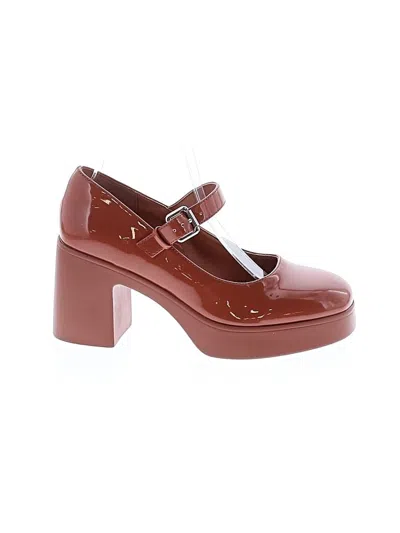 Pre-owned Cider Heels In Burgundy