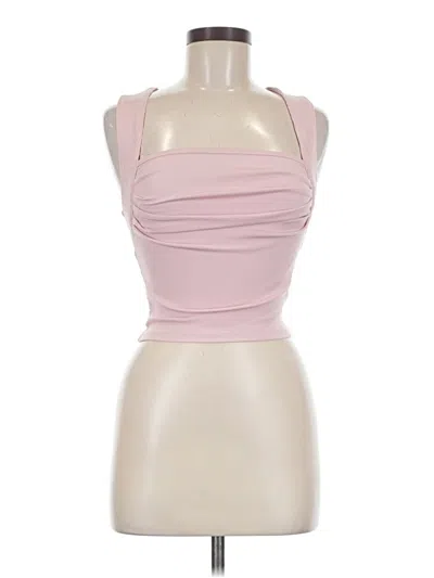 Pre-owned Cider Tank Top Pink Strapless Neckline Tops