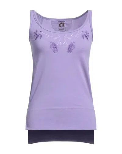 Ciesse Piumini Woman Tank Top Light Purple Size S Cotton
