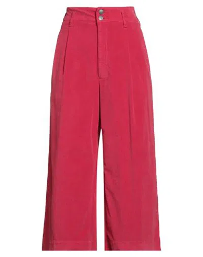 Cigala's Woman Pants Magenta Size 28 Cotton, Elastane In Red