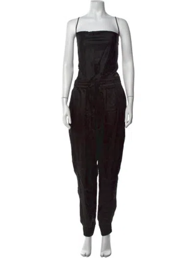 Pre-owned Cinq À Sept Square Neckline Jumpsuit W/ Tags In Black