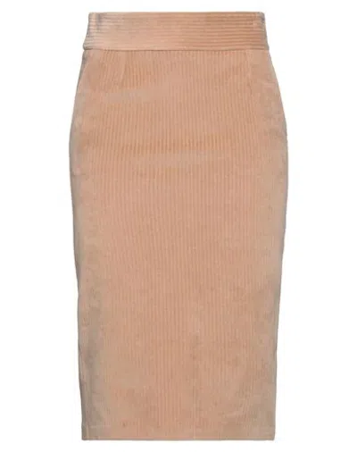 Circolo 1901 Woman Midi Skirt Sand Size 8 Cotton, Polyester In Beige