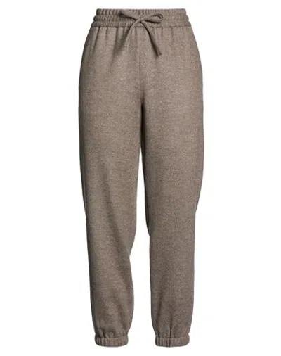 Circolo 1901 Woman Pants Taupe Size L Virgin Wool In Brown