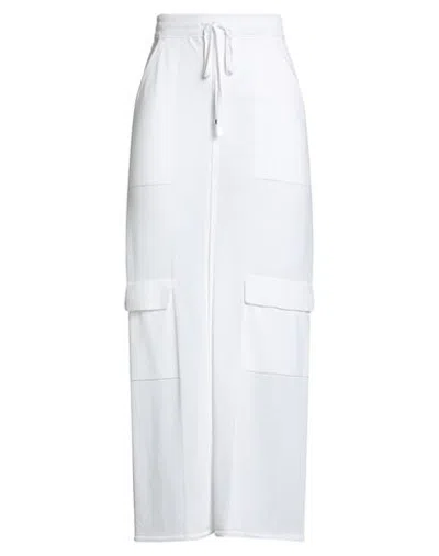 Circus Hotel Woman Maxi Skirt White Size 4 Viscose, Polyester, Polyamide