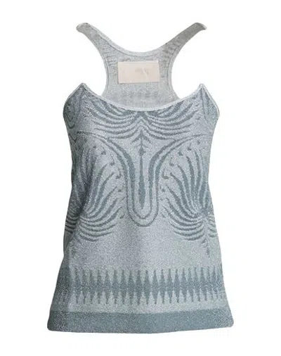 Circus Hotel Woman Top Light Grey Size 8 Viscose, Polyester, Polyamide In Animal Print