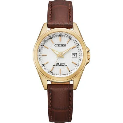 Pre-owned Citizen Brown Womens Analogue Watch Ec1183-16a