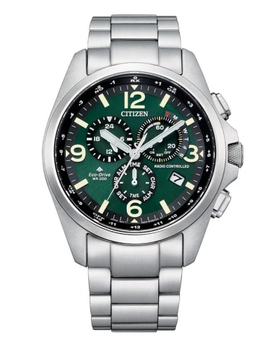 Pre-owned Citizen Promaster Land Green Dial Eco-drive Sapphire Men's Watch Cb5921-59x