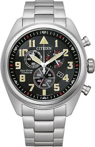 Pre-owned Citizen Silver Mens Chronograph Watch At2480-81e