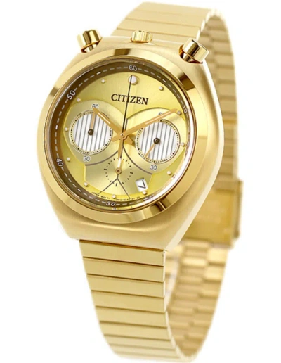 Pre-owned Citizen Star Wars C-3po Watch An3662-51w Chronograph Unisex Date Indicator