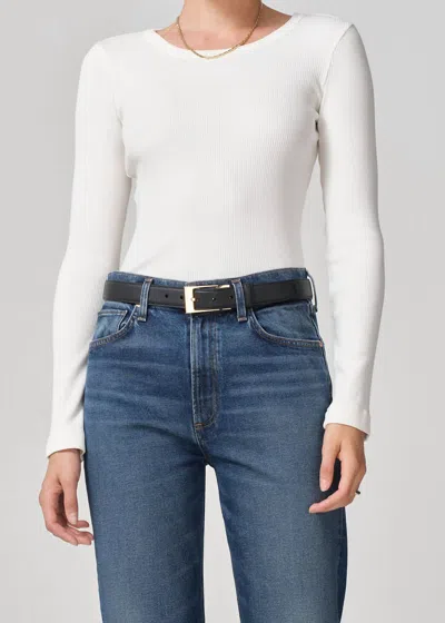 Citizens Of Humanity Bina Crewneck Top In Canvas In White
